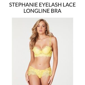 Fredericks of Hollywood eyelash lace longline bra